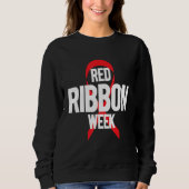 Red Ribbon Week Red Ribbon Leopard Red Ribbon Trui (Voorkant)