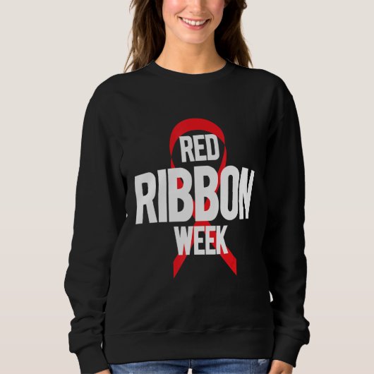 Red Ribbon Week Red Ribbon Leopard Red Ribbon Trui (Voorkant)