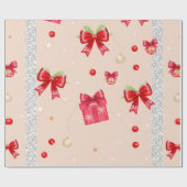 Red Ribbons Cadeaupapier (Vlak)