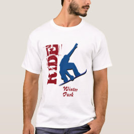 Red Ride Winter Park Snowboard T-shirt