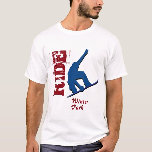 Red Ride Winter Park Snowboard T-shirt (Voorkant)