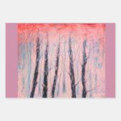 Red Riding Hood-achtige figuur in een winterbos Inpakpapier Vel (Voorkant 3)