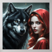 Red riding hood an his wolf poster (Voorkant)