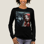 Red riding hood an his wolf Tri-Blend shirt (Voorkant)