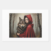 Red riding hood and truth about wolf - Decoupage Inpakpapier Vel (Voorkant 2)