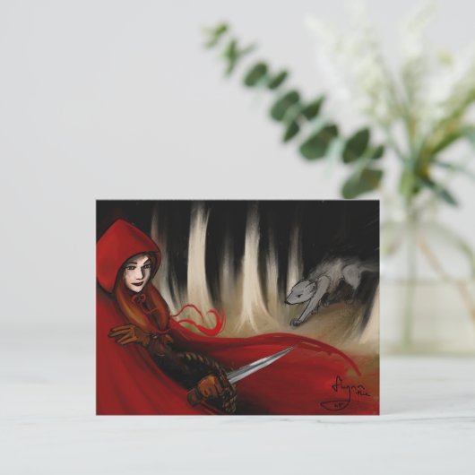Red Riding Hood Briefkaart (Staand voorkant)