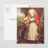 Red Riding Hood Clutting Basket Briefkaart (Voorkant / Achterkant)
