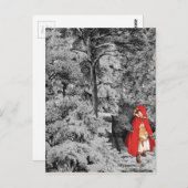 Red Riding Hood en de Wolf Briefkaart (Voorkant / Achterkant)