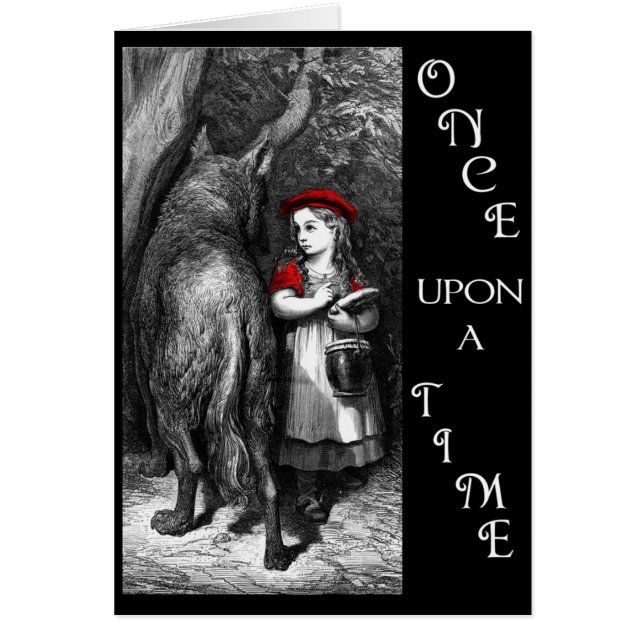 Red Riding Hood en Wolf Art Card (Voorkant)