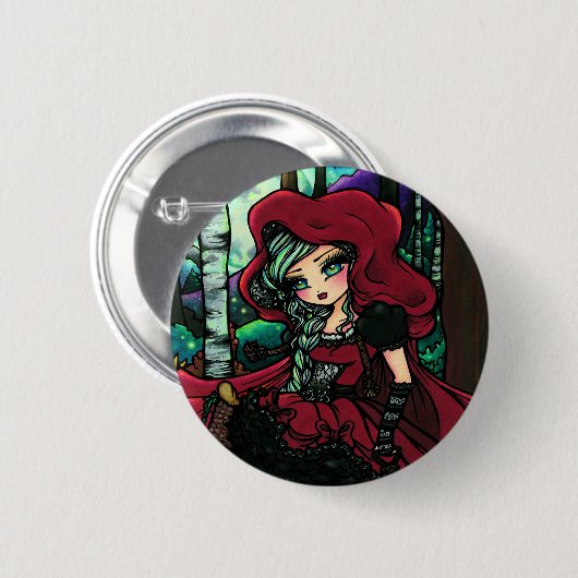 Red Riding Hood Fairytale Fairy Fantasy Ronde Button 5,7 Cm (Voorkant /achterkant)