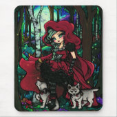 Red Riding Hood Fairytale Mousepad Muismat (Voorkant)