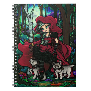 Red Riding Hood Girl Fairy Fantasy notebook Notitieboek