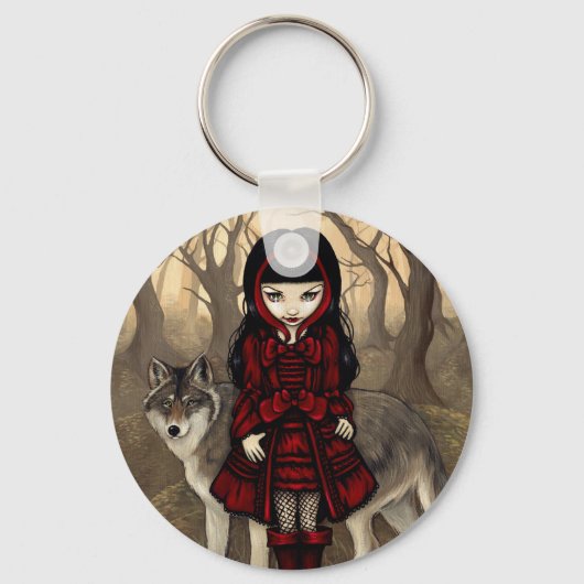 "Red Riding Hood in herfst"-Sleutelhanger Sleutelhanger (Voorkant)