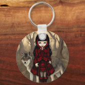 "Red Riding Hood in herfst"-Sleutelhanger Sleutelhanger (Voorkant)