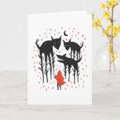 Red Riding Hood Kaart (Gele Bloem)