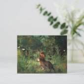 Red Riding Hood met Wolf Briefkaart (Staand voorkant)