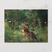 Red Riding Hood met Wolf Briefkaart (Voorkant)