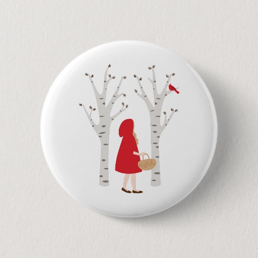 Red Riding Hood Ronde Button 5,7 Cm (Voorkant)