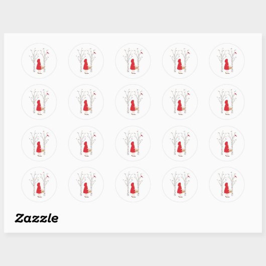 Red Riding Hood Ronde Sticker (Vel)