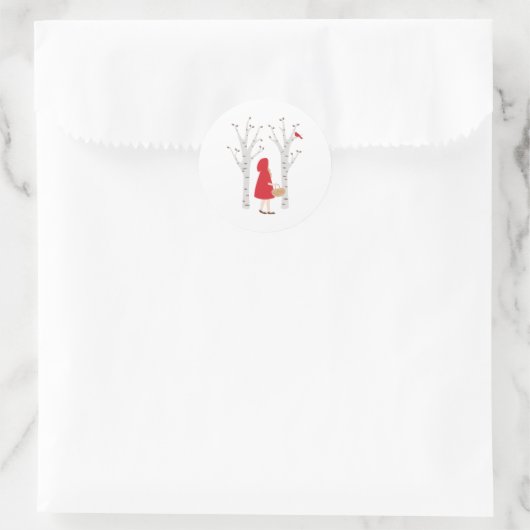 Red Riding Hood Ronde Sticker (Tas)