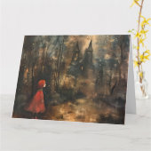 Red Riding Hood Storybook Style Note Kaart (Gele Bloem)