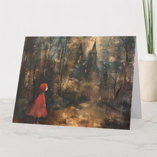 Red Riding Hood Storybook Style Note Kaart (Voorkant)