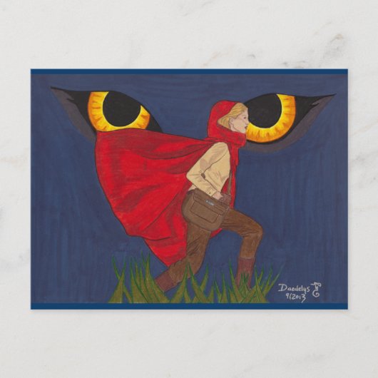 "Red Riding Hood" van Daedelys Briefkaart (Voorkant)