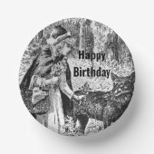 Red Riding Hood Wolf Forest Sprookjesverjaardag Papieren Kommen (Voorkant)