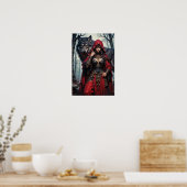 Red Riding Huntress with Wolves Poster (Keuken)