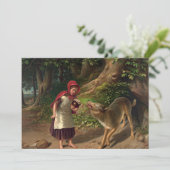 Red-Ridinghood and the wolf by William Beard Bedankkaart (Staand voorkant)