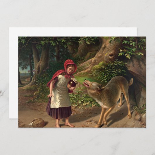 Red-Ridinghood and the wolf by William Beard Bedankkaart (Voorkant / Achterkant)