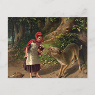 Red-Ridinghood and the wolf by William Beard Briefkaart