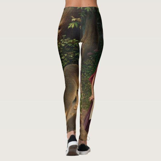 Red-Ridinghood and the wolf by William Beard Leggings (Achterkant)