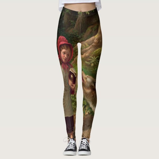 Red-Ridinghood and the wolf by William Beard Leggings (Voorkant)