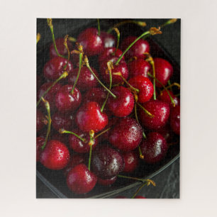 Red Ripe Sweet Cherries Berries Food Fruit Legpuzzel