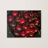 Red Ripe Sweet Cherries Berries Food Fruit Legpuzzel (Horizontaal)