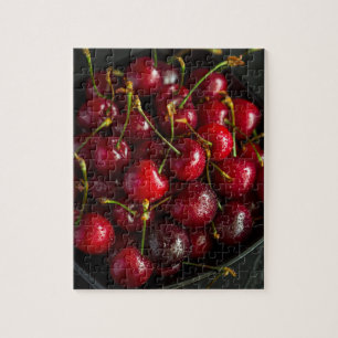 Red Ripe Sweet Cherries Berries Food Fruit Legpuzzel
