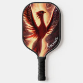 Red Rising Phoenix met brandende vlammen Pickleball Paddle (Voorkant)