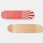 Red Rising Sun Japans geïnspireerd patroon Skateboard (Horizontaal)