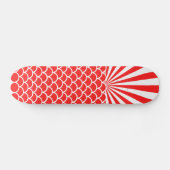 Red Rising Sun Japans geïnspireerd patroon Skateboard (Horizontaal)