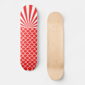 Red Rising Sun Japans geïnspireerd patroon Skateboard (Voorkant)
