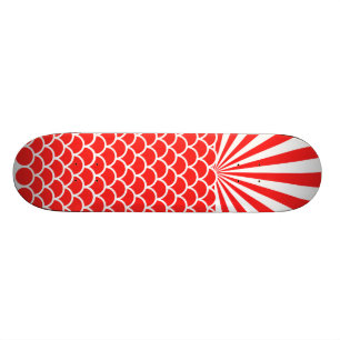 Red Rising Sun Japans geïnspireerd patroon Skateboard