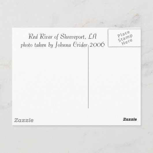 Red River Dock Briefkaart (Achterkant)