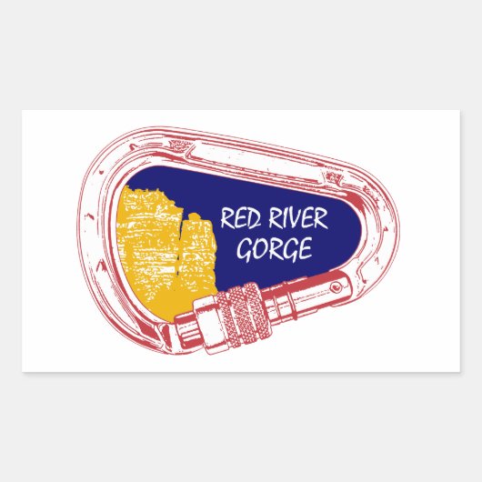 Red River Gorge Climate Carabiner Rechthoekige Sticker (Voorkant)