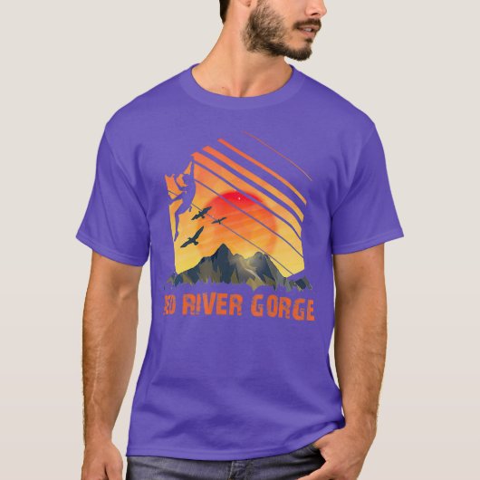 Red River Gorge  Climbing Rock Climbing Red T-shirt (Voorkant)