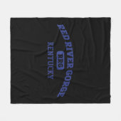 Red River Gorge College Style Rock Climbing Area D Fleece Deken (Voorkant (Horizontaal))