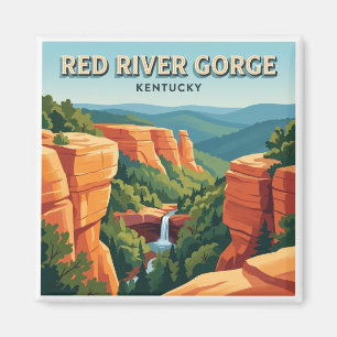 Red River Gorge zandstenen kliffen en bos Slade Magneet