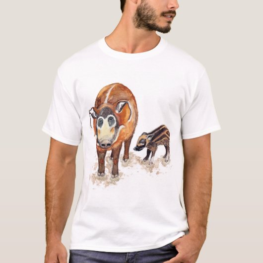 Red River Hog Artwork Mannen T-shirt (Voorkant)