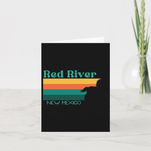 Red River Horseback Riding Trail 70s Retro New Mex Kaart (Voorkant)