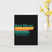 Red River Horseback Riding Trail 70s Retro New Mex Kaart (Gele Bloem)